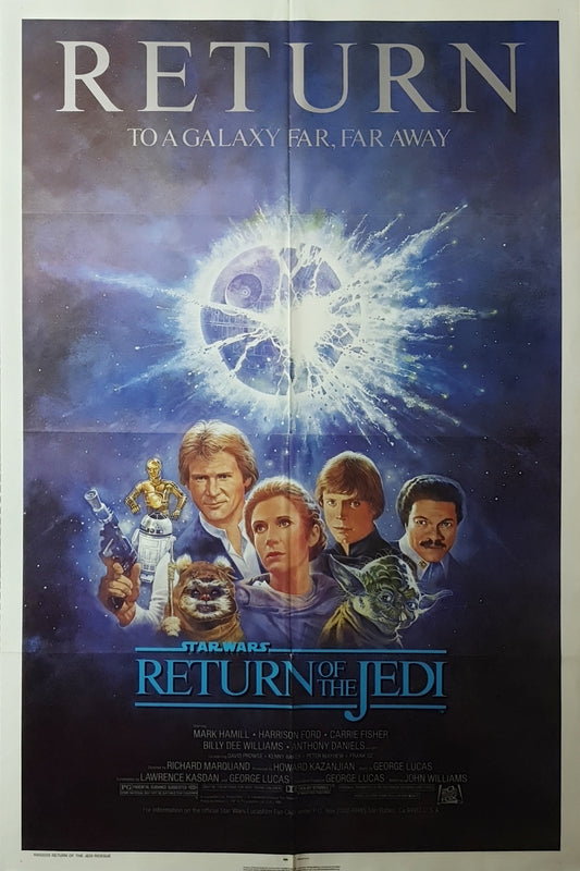 Star Wars Return Of The Jedi 1985 Re-Release Original One Sheet Movie Poster