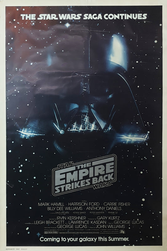 Empire Strikes Back 1979 Advance one Sheet original movie poster rolled